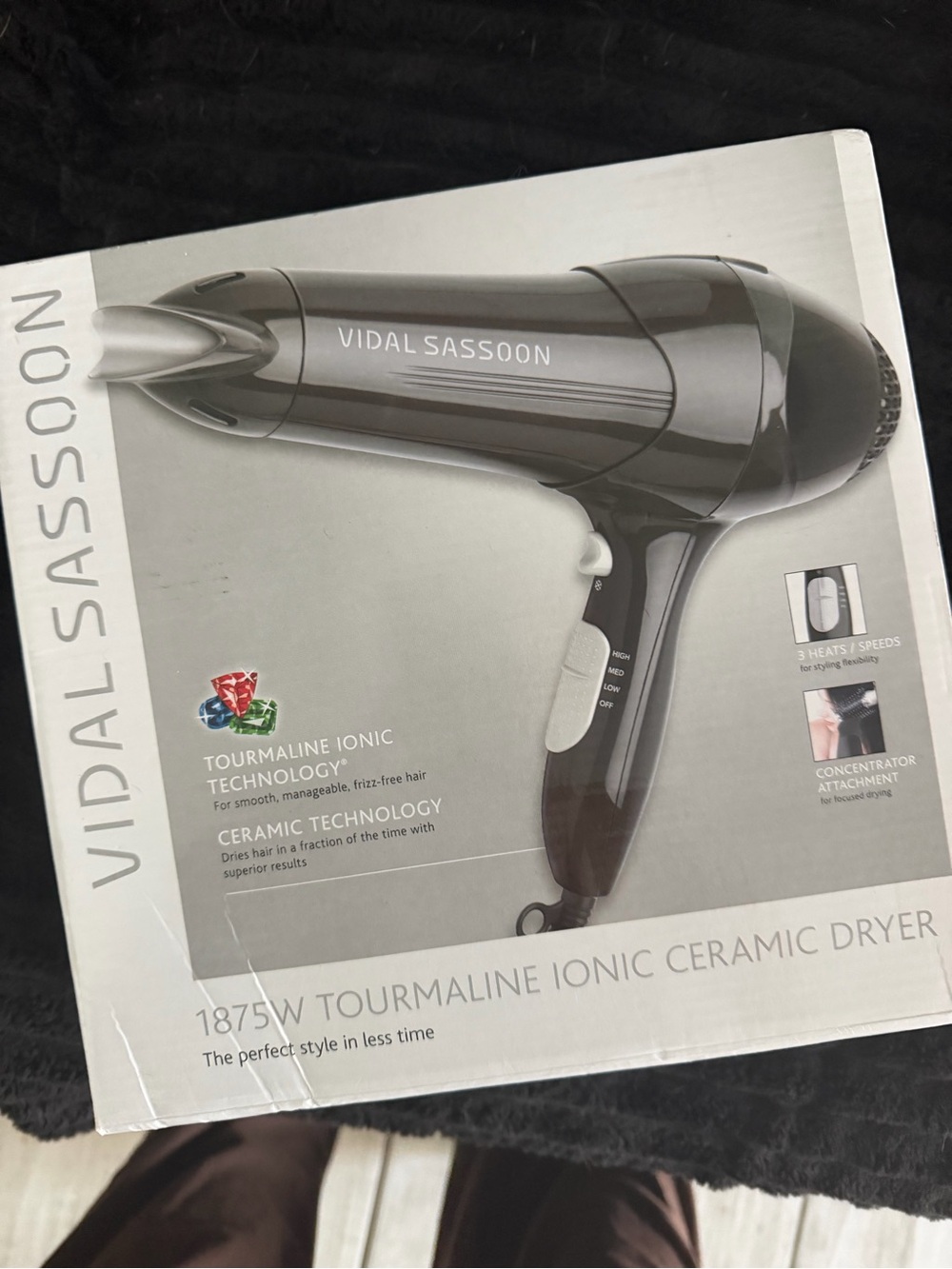 Gray Tourmaline Ionic Ceramic Hair Dryer
